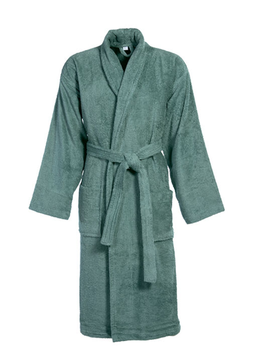 Nef-Nef Homeware Fresh Μπουρνούζι με Γιακά Green