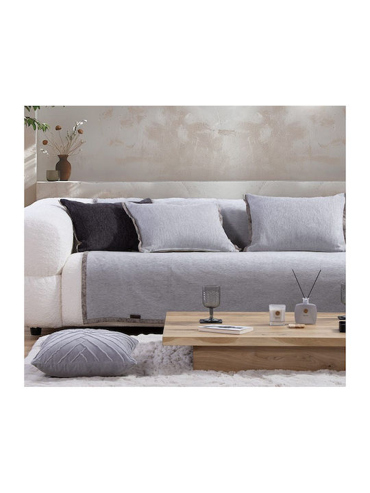 Nef-Nef Homeware Ριχτάρι Διθέσιου Καναπέ New Tanger 180x250εκ. L.grey/ecru
