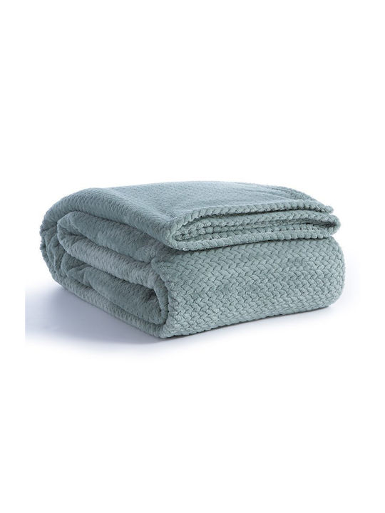 Nef-Nef Homeware Worth Κουβέρτα Υπέρδιπλη 220x240εκ. Green