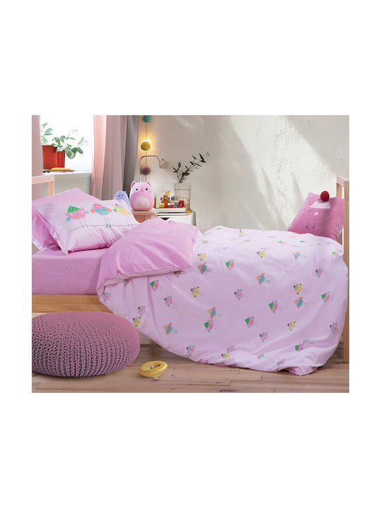 Nef-Nef Homeware Σετ Παιδική Παπλωματοθήκη Μονή με Μαξιλαροθήκη So Sweet 160x240εκ.