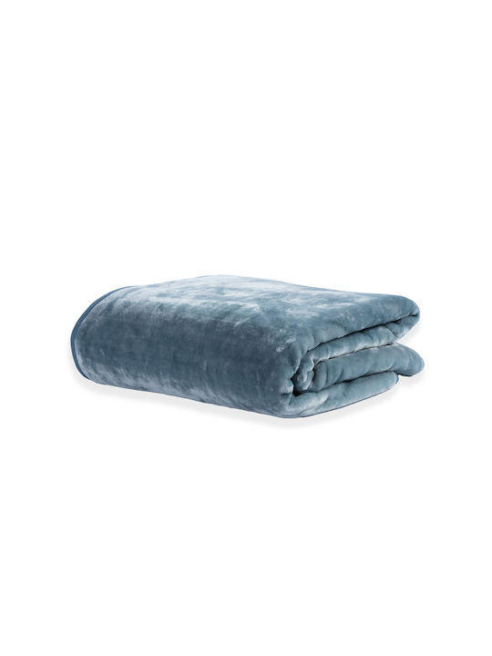 Nef-Nef Homeware Loft Κουβέρτα Μονή 170x220εκ. Smoke Blue