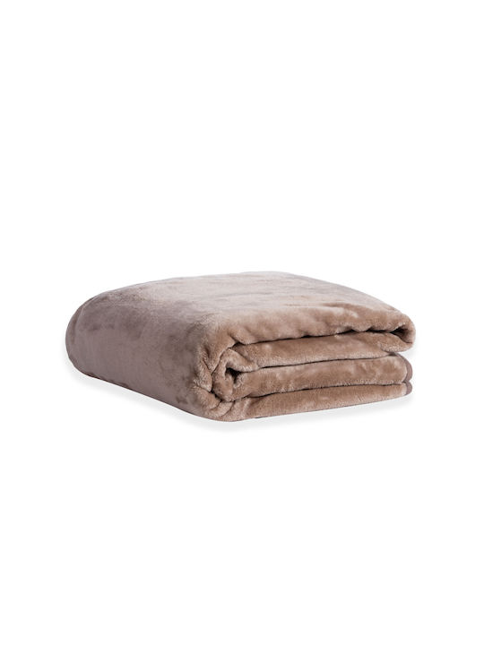 Nef-Nef Homeware Loft Κουβέρτα Μονή 170x220εκ. Mocca