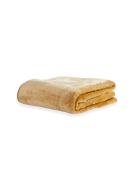 Nef-Nef Homeware Loft Κουβέρτα Μονή 170x220εκ. Honey Gold
