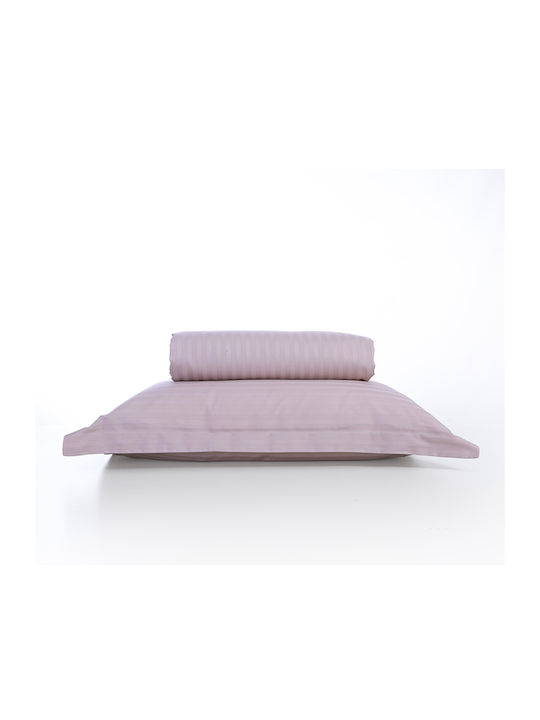 Nef-Nef Homeware Σετ Παπλωματοθήκη Βαμβακοσατέν Υπέρδιπλη με 2 Μαξιλαροθήκες 240x220 Elements Orchid - Image 2