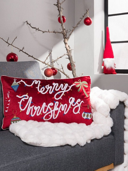 Teoran Χριστουγεννιάτικο Διακοσμητικό Μαξιλάρι Μακρόστενο Molly 20 35x60εκ.με γέμισμα