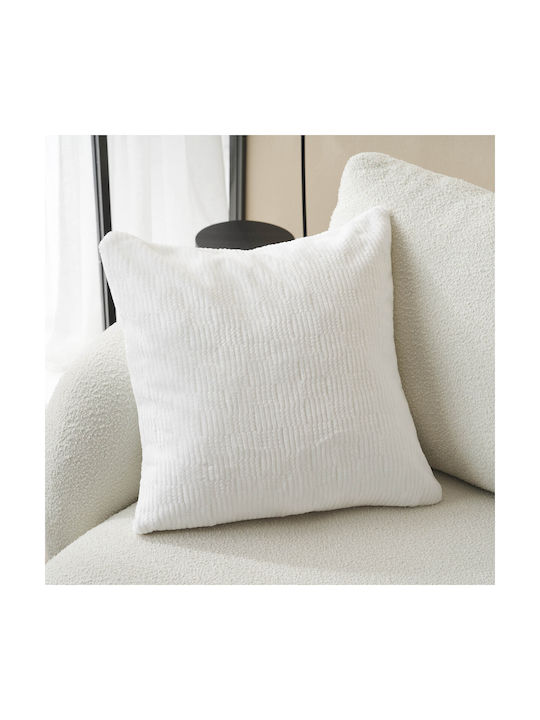 Gofis Home Διακοσμητική Μαξιλαροθήκη Gofis Polar White 109/16 50x50εκ.