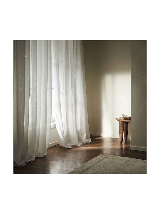 Gofis Home Κουρτίνα με Τρουκς Combe 502 Λευκή 140x280εκ.