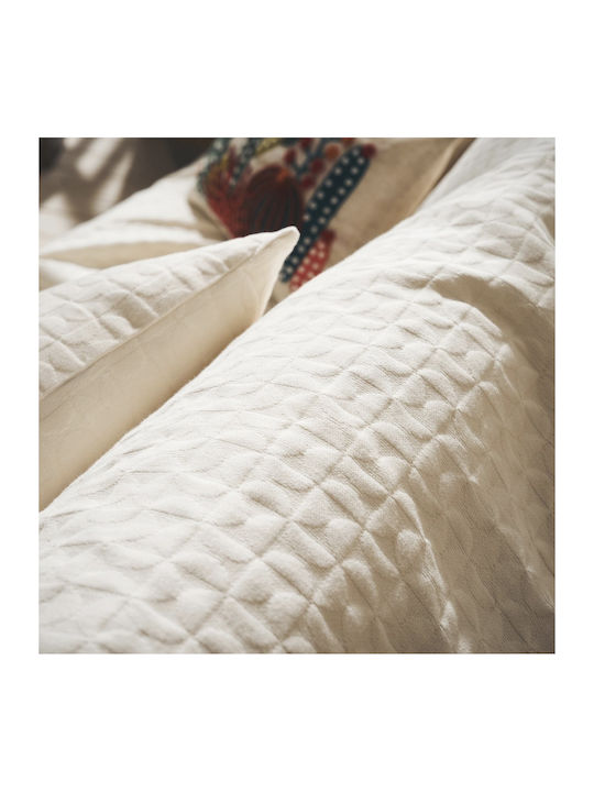 Gofis Home Eliena Ριχτάρι Πολυθρόνας Ζακάρ 180x180εκ. Ivory 402/05
