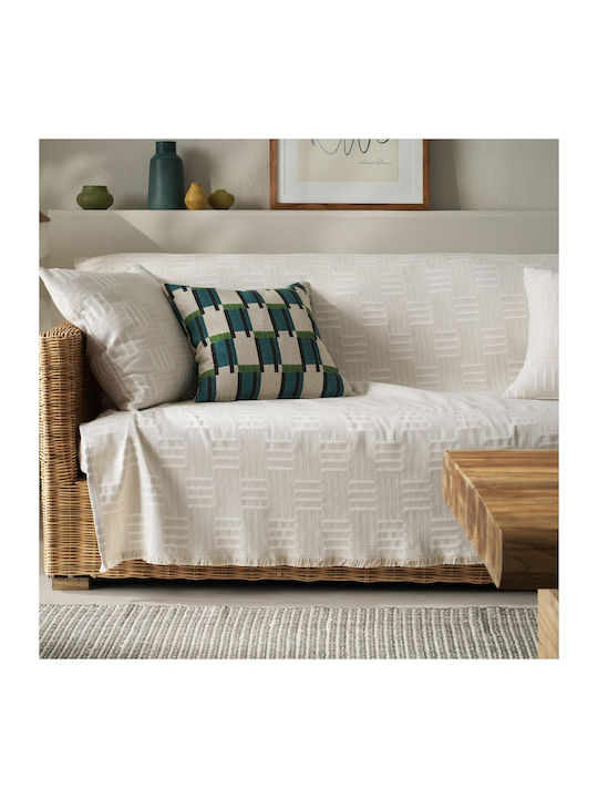 Gofis Home Calyra Ριχτάρι Πολυθρόνας Ζακάρ 180x175εκ. Natural Beige