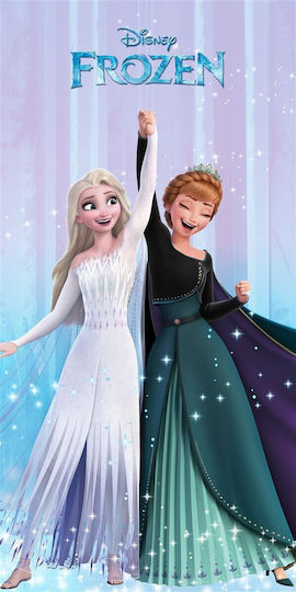 Δεν εμφανίζεται Dimcol Πετσέτα Θαλάσσης Quick Dry Disney Home Frozen 183 70X140 Lilac-Ice Blue 100% Microfiber