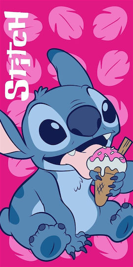Πετσέτα Θαλάσσης Quick Dry Disney Home Lilo & Stitch 118 70x140 Fuchsia 100% Microfiber