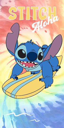 Πετσέτα Θαλάσσης Quick Dry Disney Home Lilo & Stitch 159 70x140 Orange 100% Microfiber