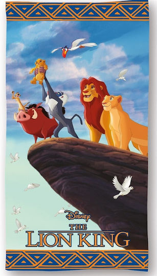 Πετσέτα Θαλάσσης Quick Dry Disney Home Lion King 101 70x140 Sky Blue 100% Microfiber