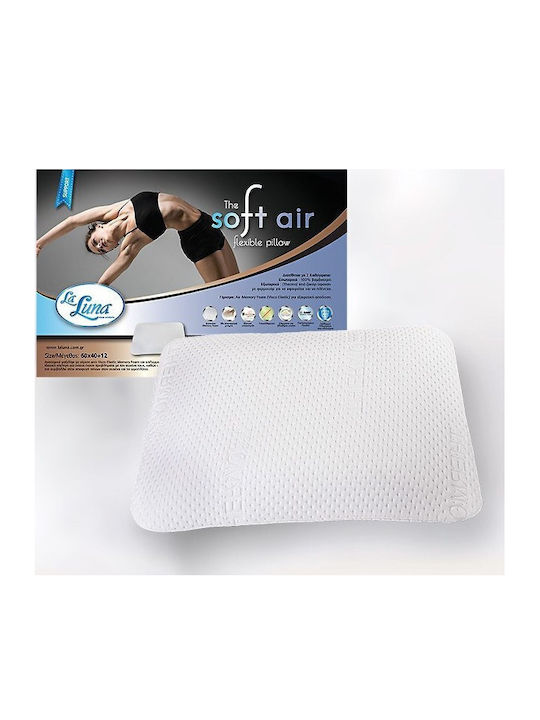 La Luna Soft Air Flexible Μαξιλάρι Ύπνου Memory Foam Ανατομικό 40x60x12cm - Image 2